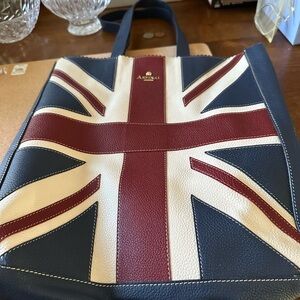 Aspinal of London Union Jack Tote Bag - Blue, Red, and White